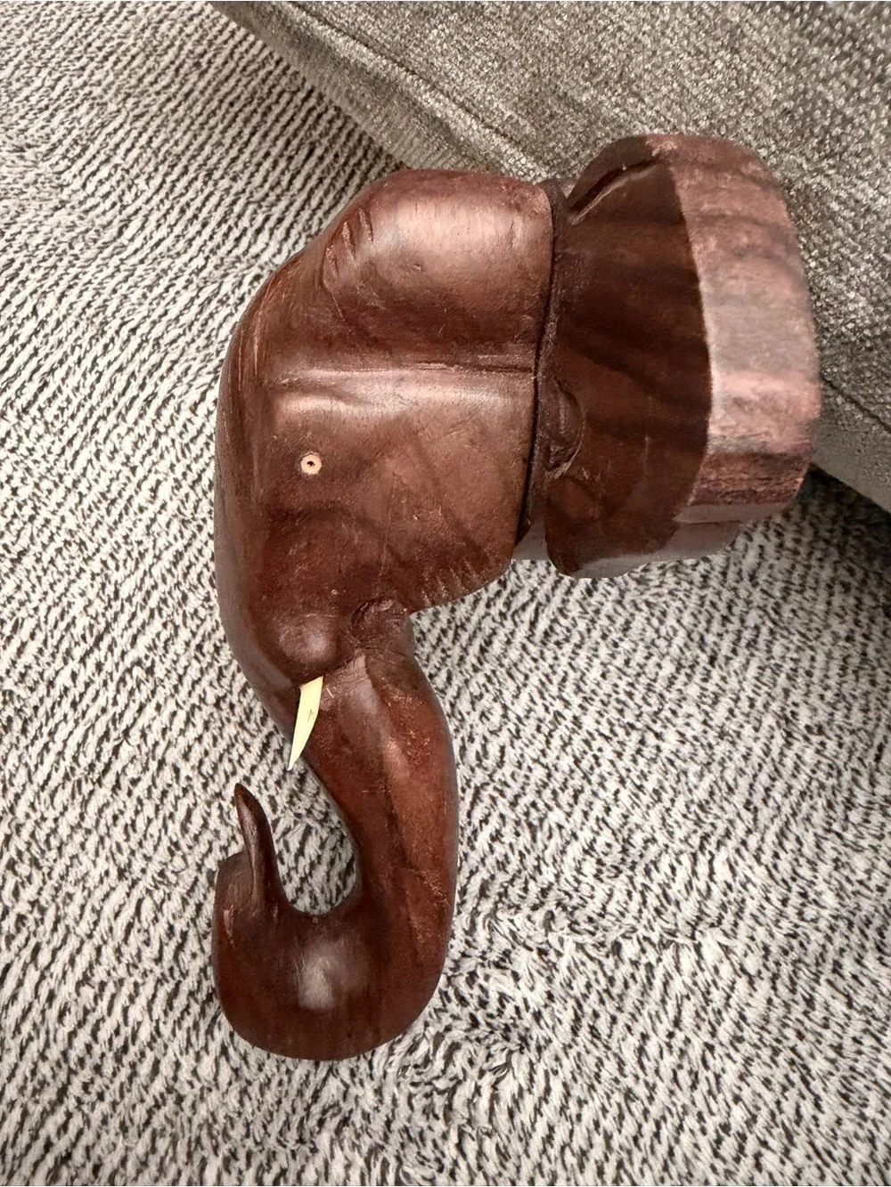 Wooden Elephant Head Wall Decor